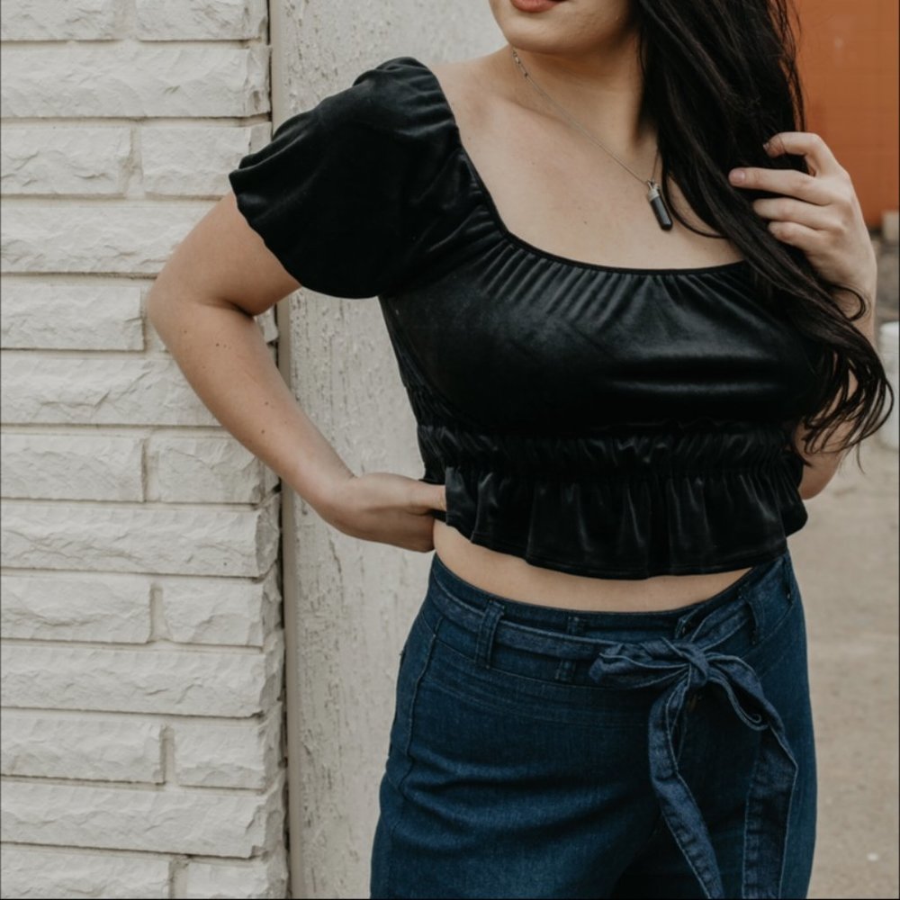 Black Velvet Top